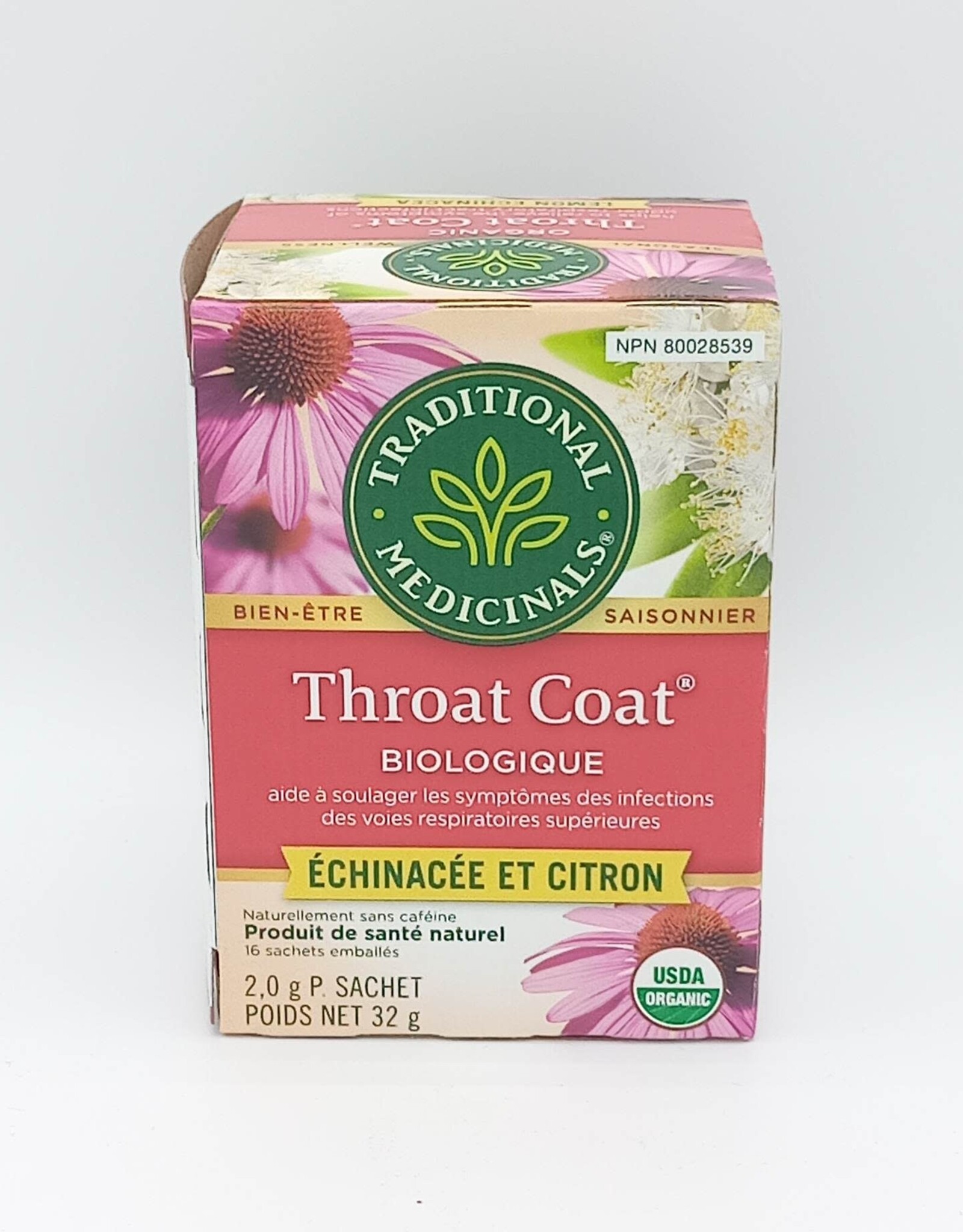 Traditional Medicinals Traditional Medicinals - Tisane, Maux de Gorge Echinace Citron (16ct)