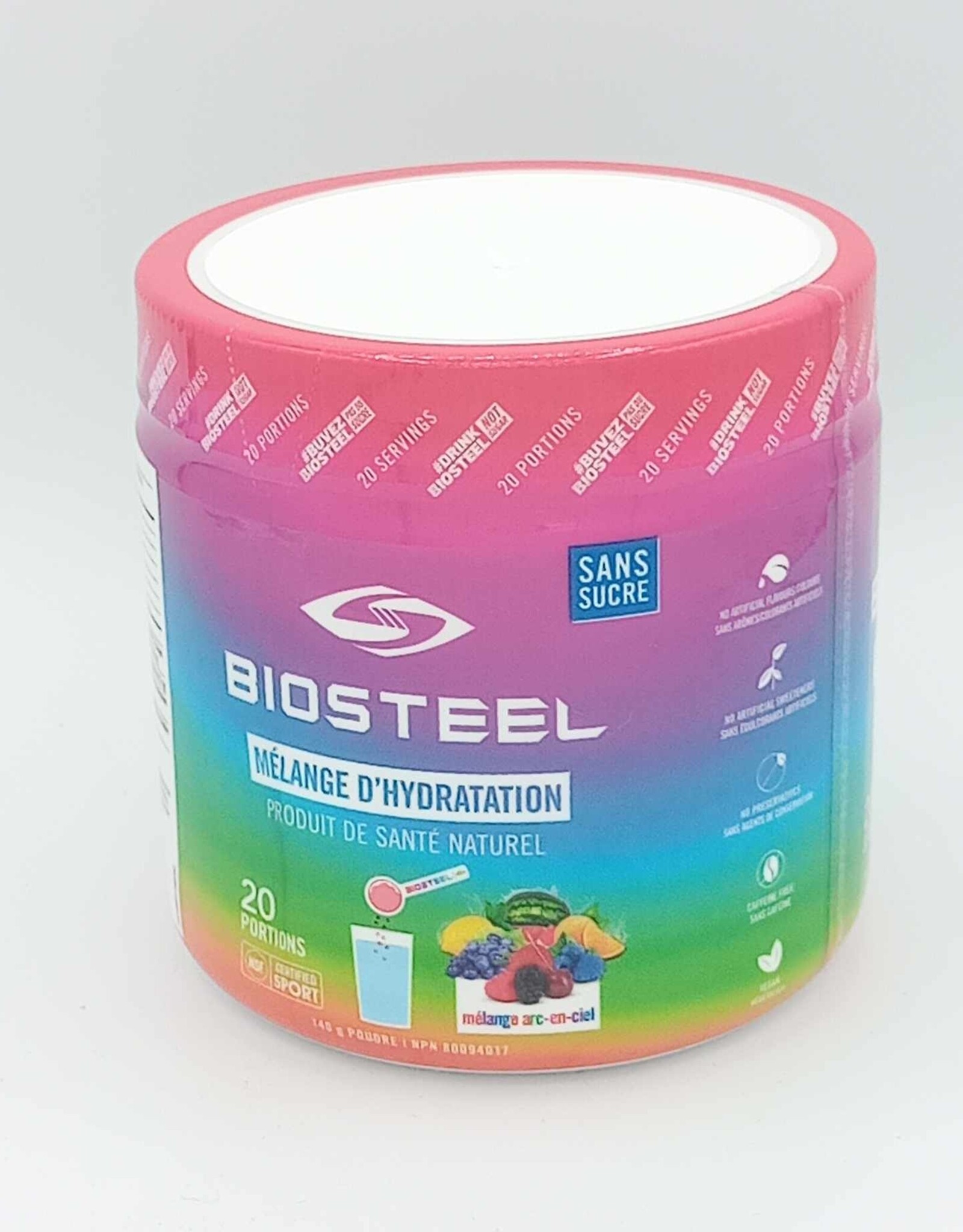 BioSteel Biosteel - Préparation Sportive - Électrolyte, Rainbow Twist (140g)