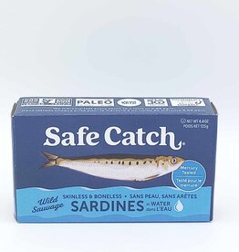 Safe Catch Safe Catch - Sardines Sauvages Sans Peau, Dans L'Eau (125g)