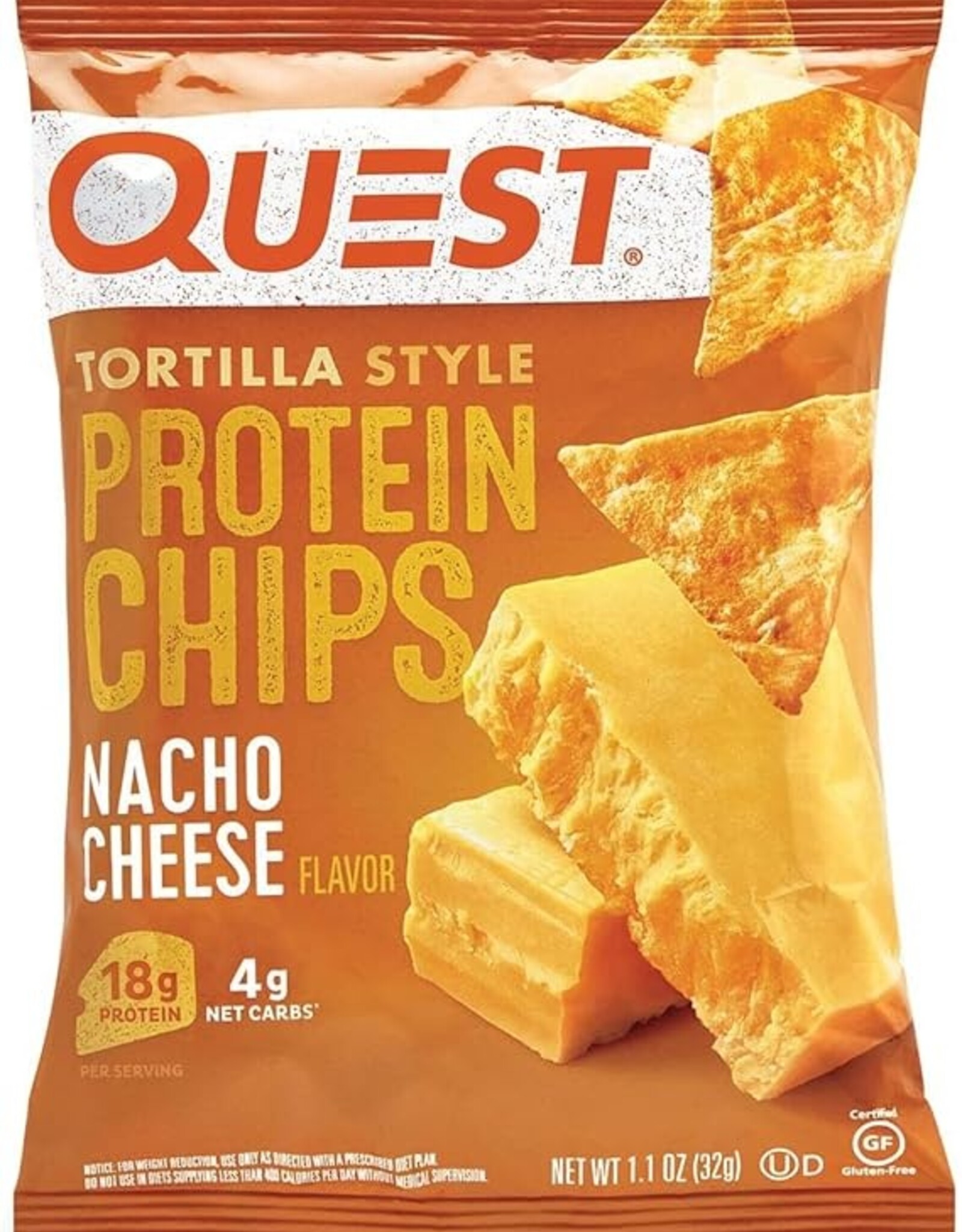 Quest Quest - Croustilles Protéinées, Tortilla Nacho (32g)