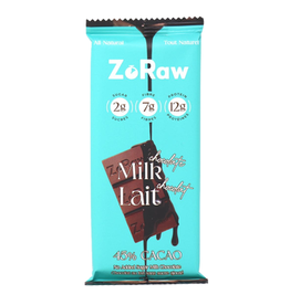 Zoraw Zoraw - Barre de Chocolat Keto et Protéinée, Au Lait (52g)