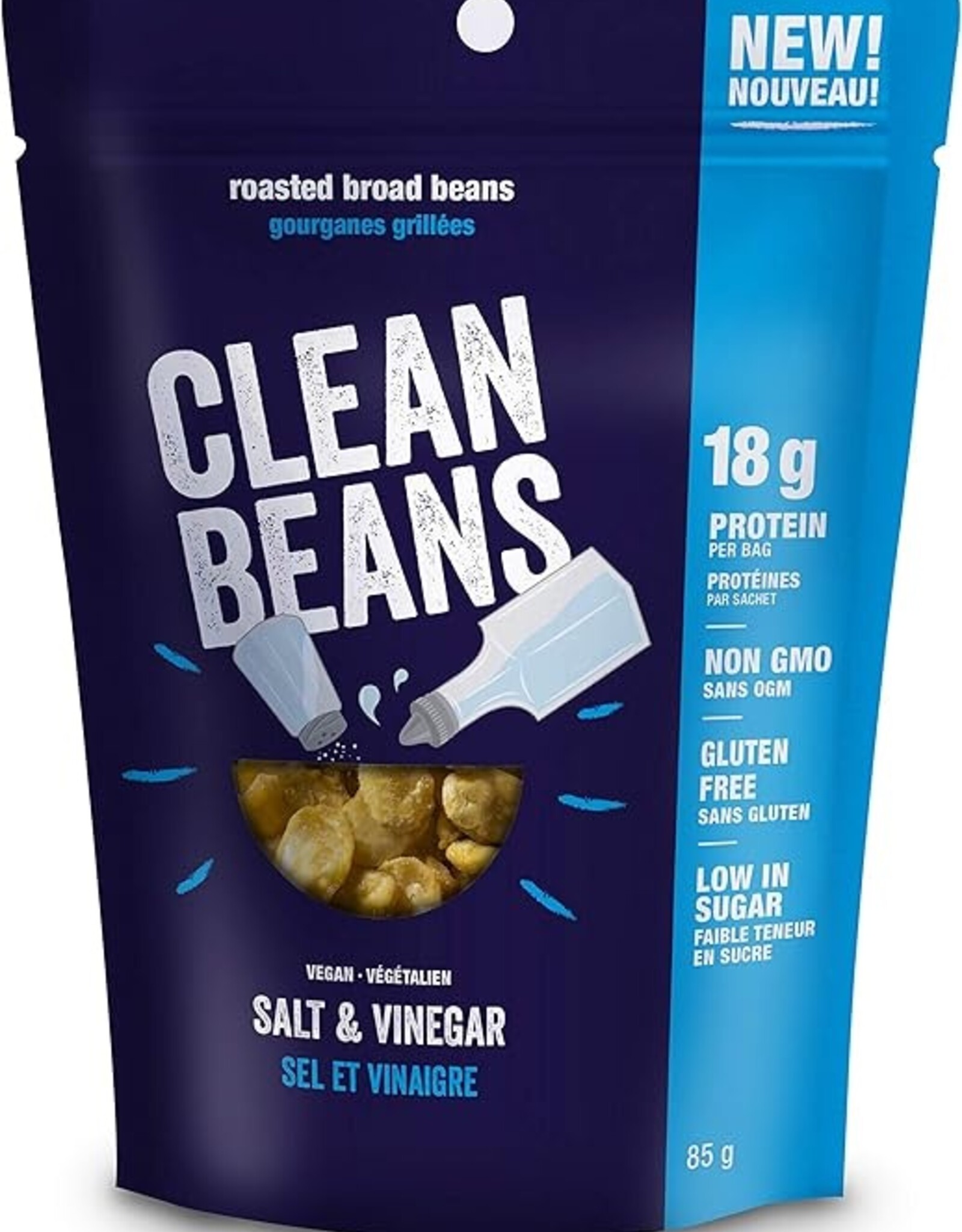 Clean Bean Clean Bean - Gourganes Clean Bean, Sel et Vinaigre (85g)