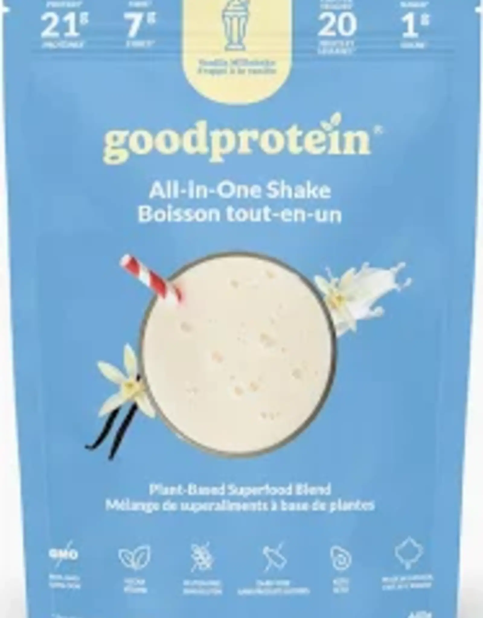 Good Protéine Good Protein - Poudre de protéine, Milkshake à La Vanille(440g)