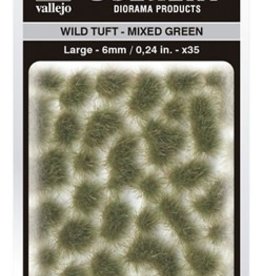Vallejo Vallejo Scenery Diorama Products: WILD TUFT- MIXED GREEN (Large 6mm)