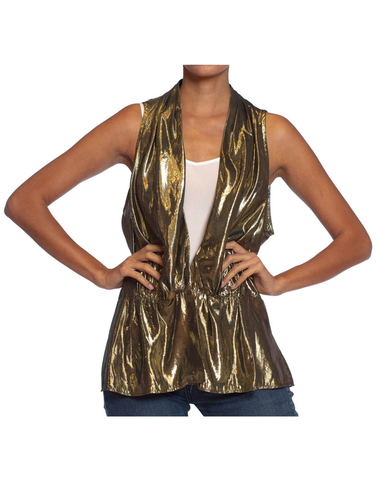 gold disco top