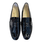 Wyld Blue Chanel Black Vintage Leather Loafers Sz 38C