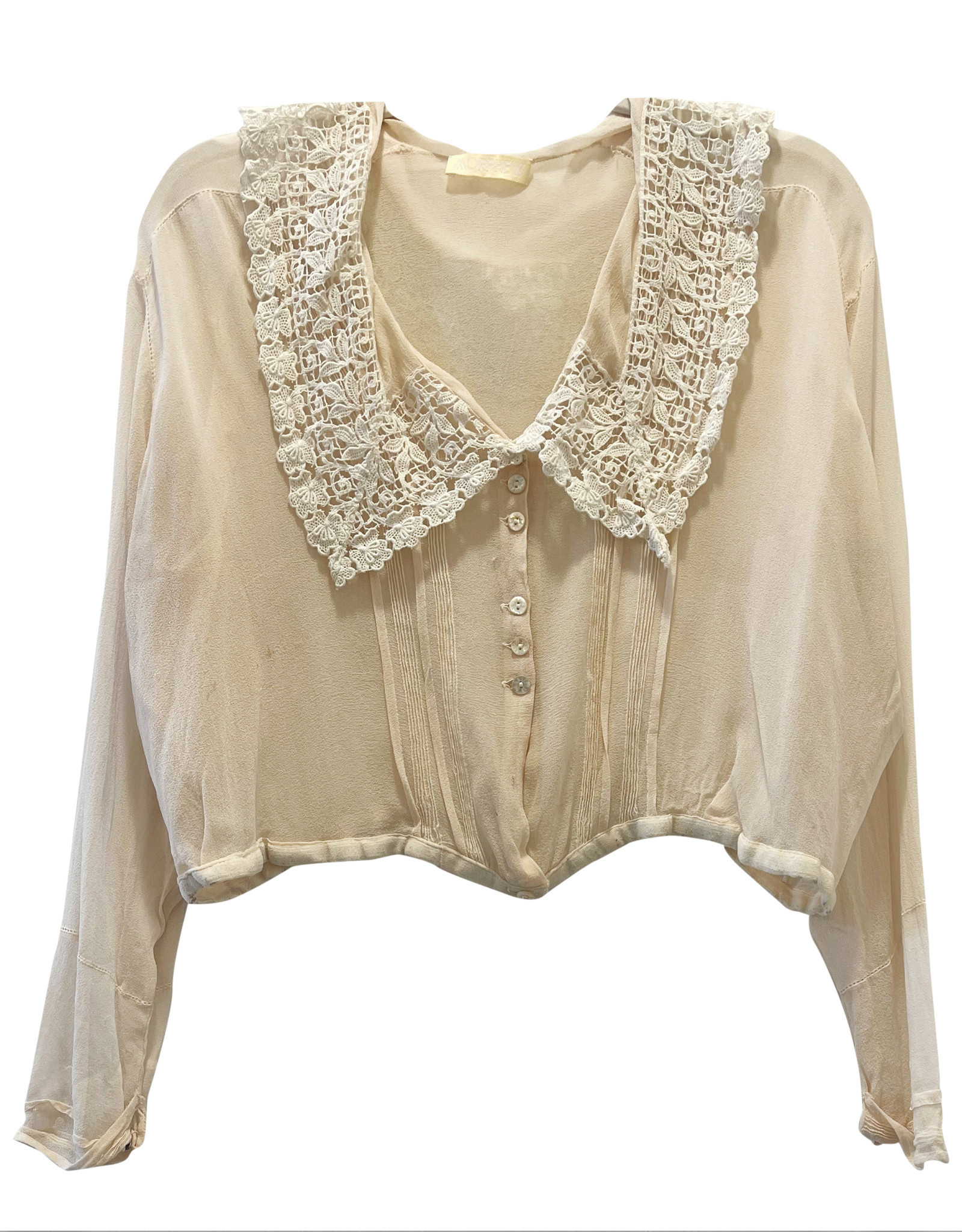 silk sheer blouse