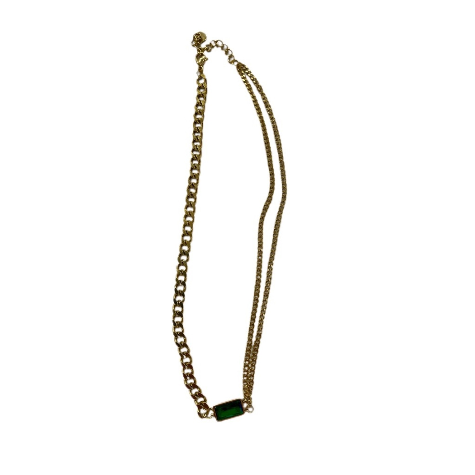 Wyld Blue Emerald Pendant Necklace