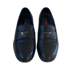 Wyld Blue Vintage Prada Logo Loafers Black (sz 5.5)