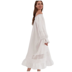 The Sleeper Paloma Linen Dress in White