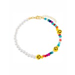 Adinas Smiley Face X Pearl Anklet