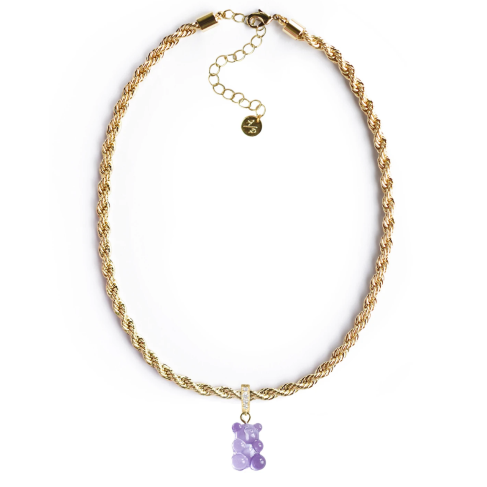 Adriana Pappas Crystal Gummy Bear Charm Necklace