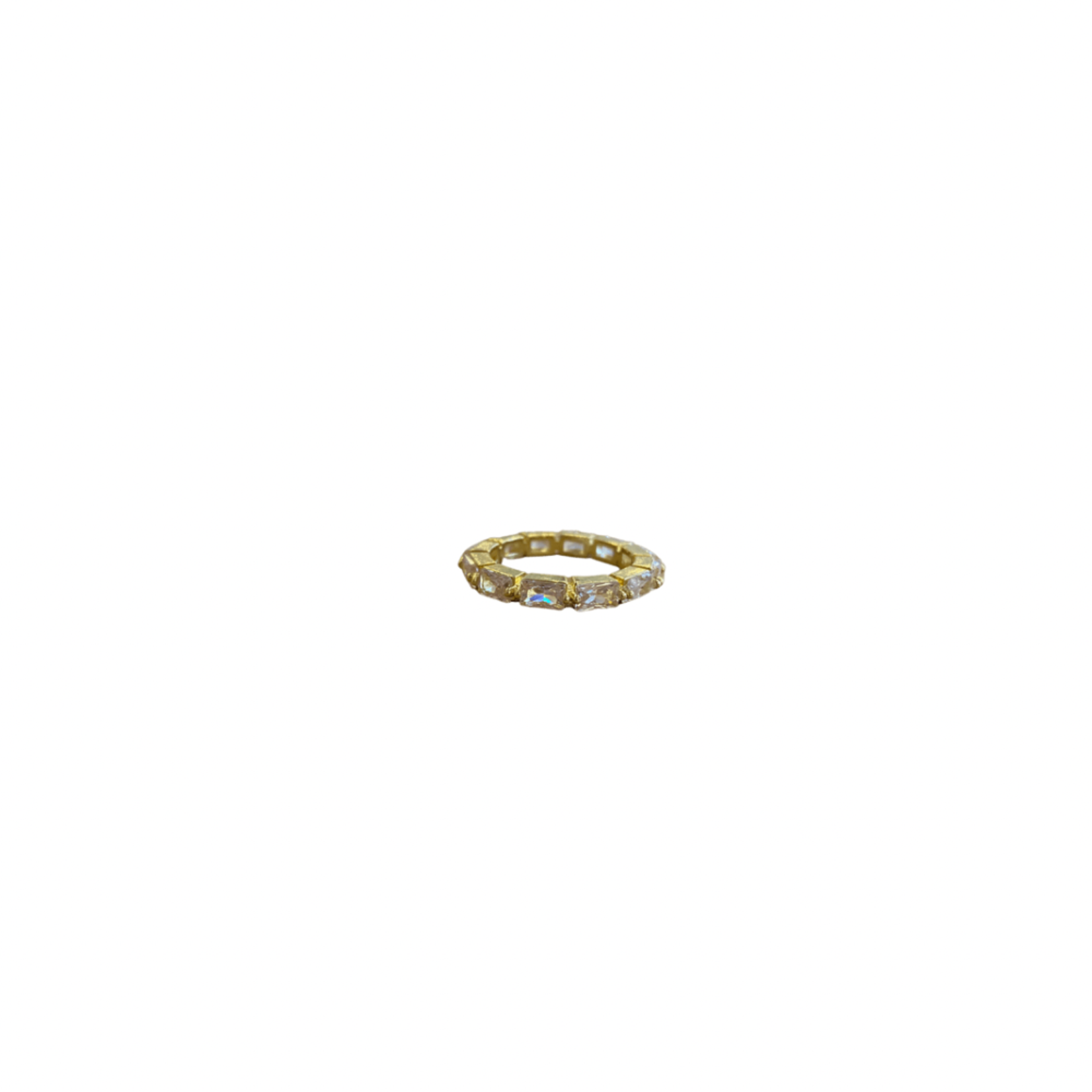 Wyld Blue Mesh Ring Gold (Thick)