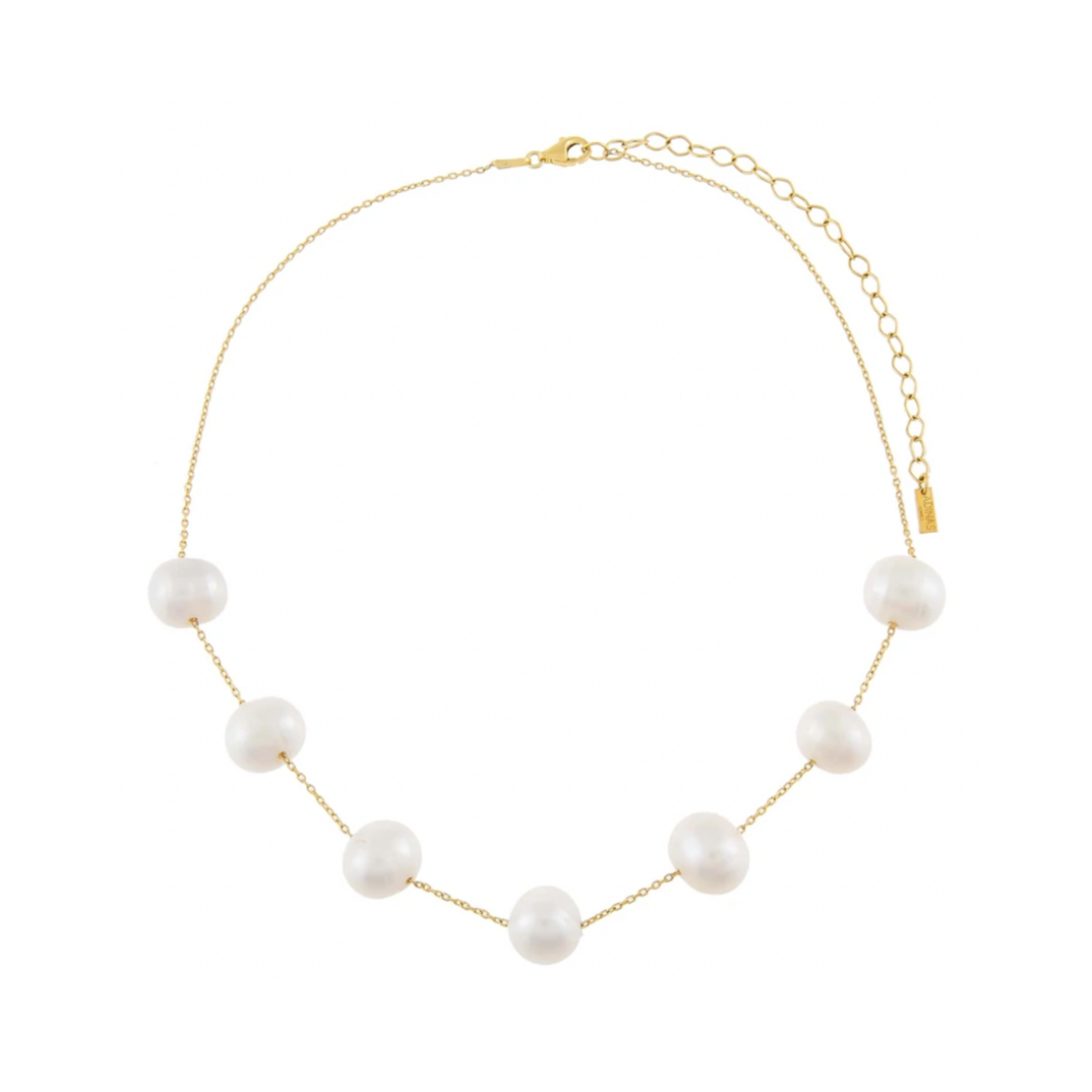 Adinas Floating Pearl Chain Necklace