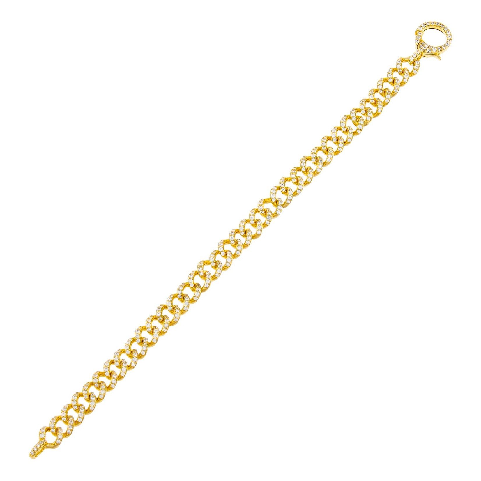 Adinas Full Pavé Clasp Chain Bracelet