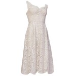 Wyld Blue Vintage 1950s White Couture Grade Lace Dress With Exceptional Hand Finishing