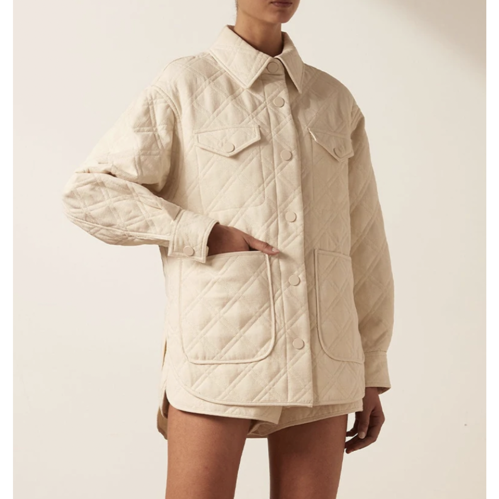 SHONA JOY Alessia Oversized Quilted Jacket
