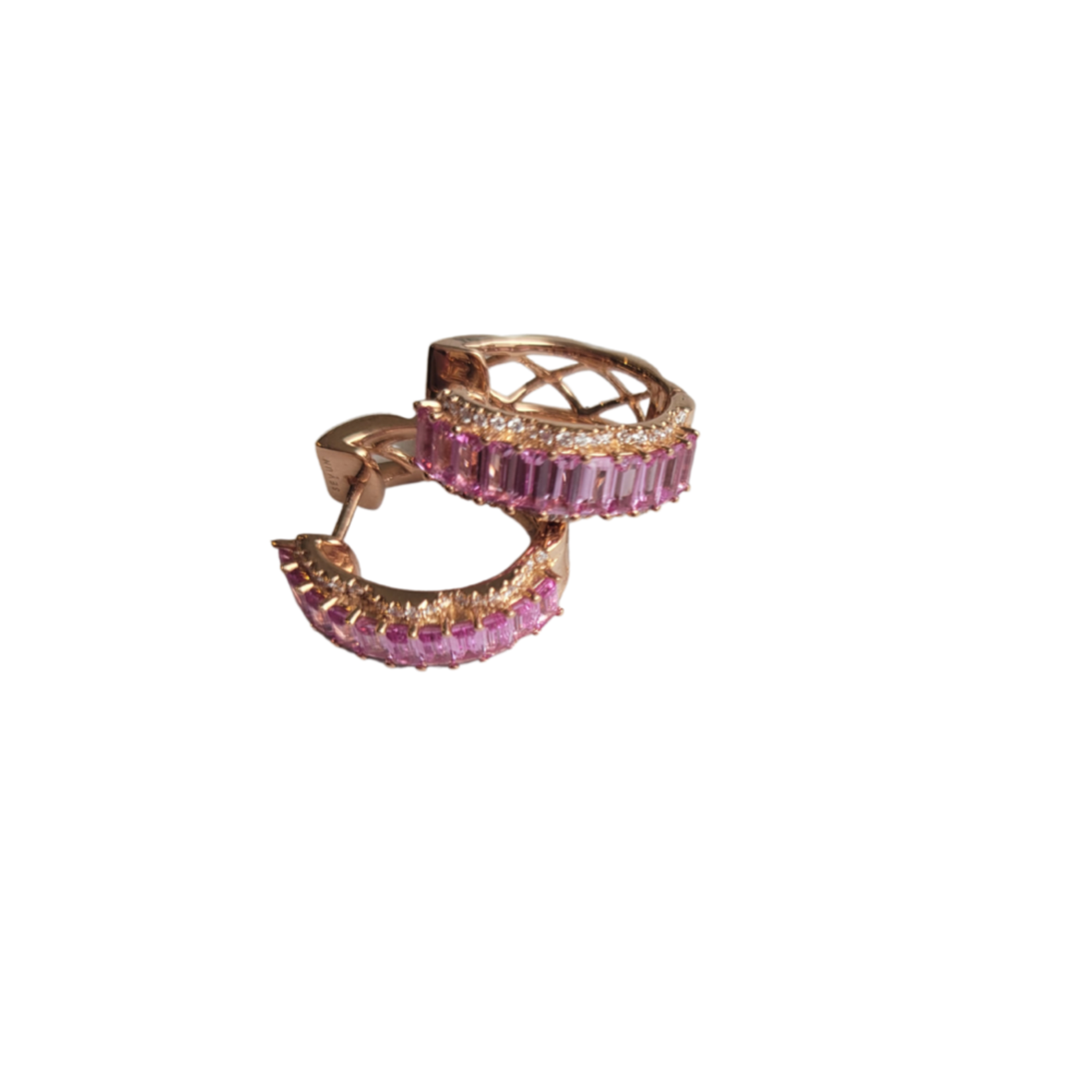 Sevun Jewelry Pink Sapphire Earrings 18k