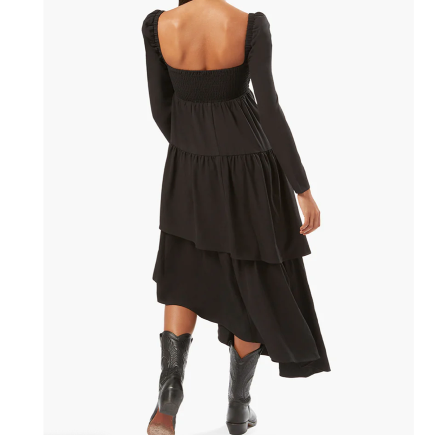 Shop WeWoreWhat Puff Sleeve Asymmetrical Tiered Dress