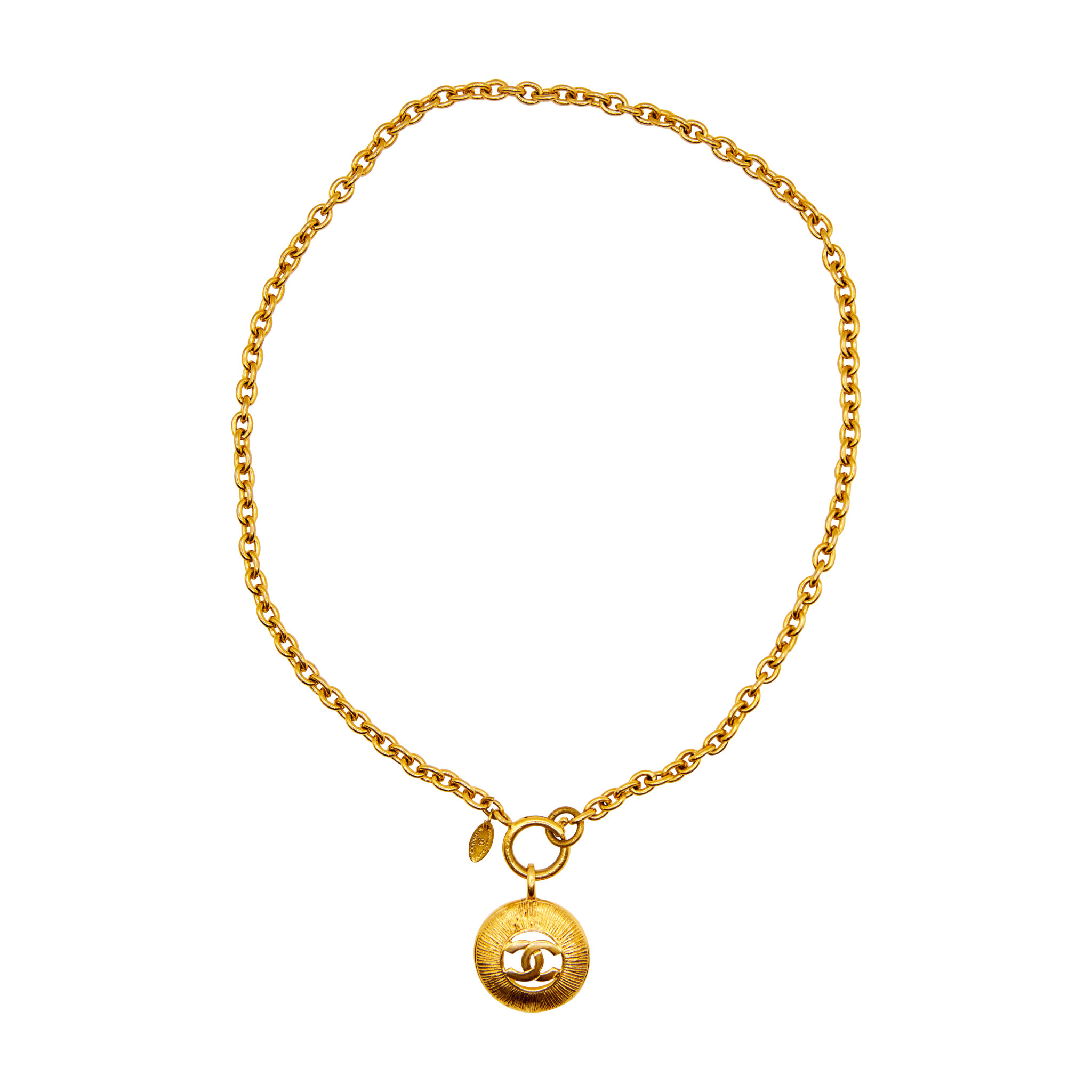 chanel coin chain necklace