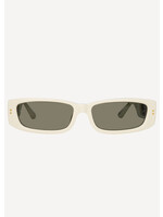Linda Farrow Talita White/Light Gold Sunglasses