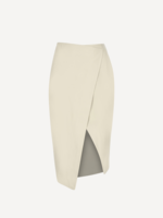 Zeynep Arcay Wrap Midi Leather Skirt