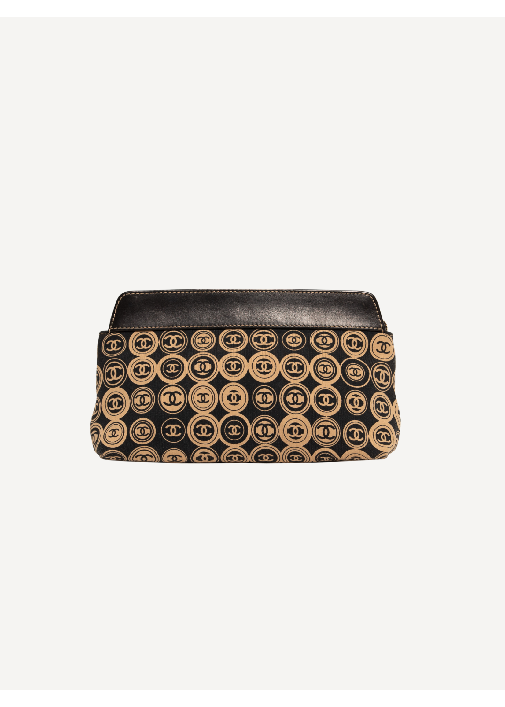 Wyld Blue Vintage Chanel CC Clutch Black and Gold