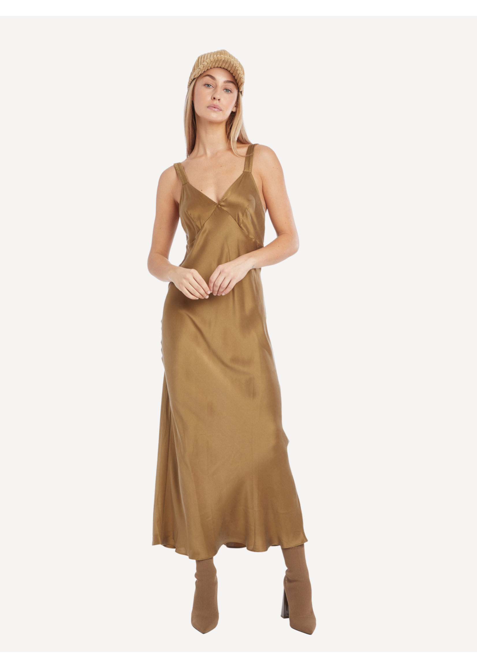 Silk Laundry Deco Ruched Dress