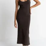 Rhythm Rhythm Knit Midi Dress Chocolate