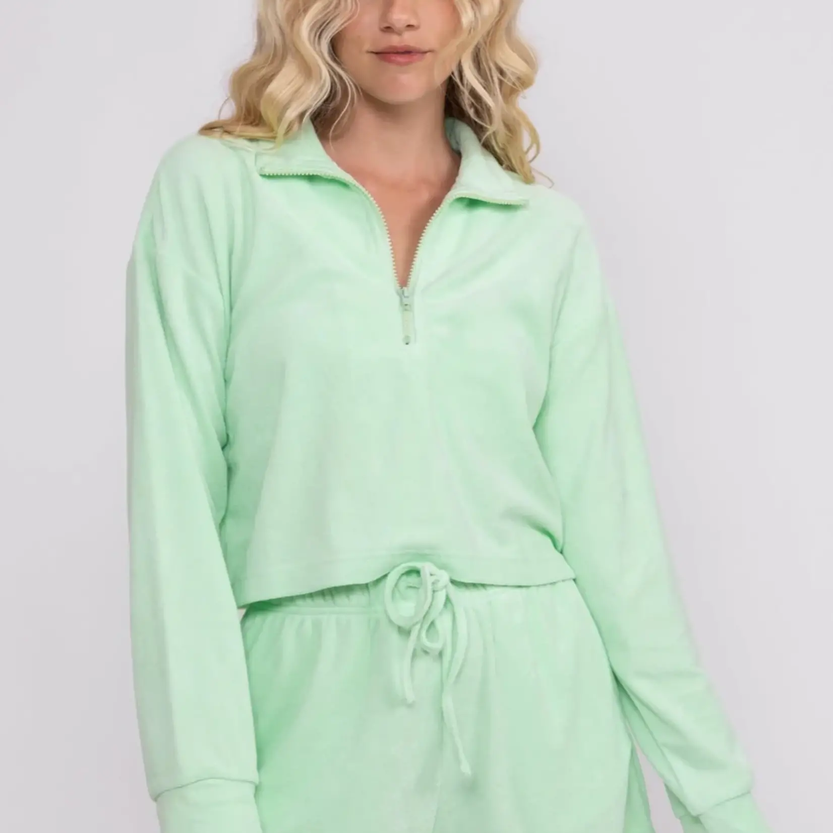 Rusty Rusty Emmy Terry Pullover - Mint