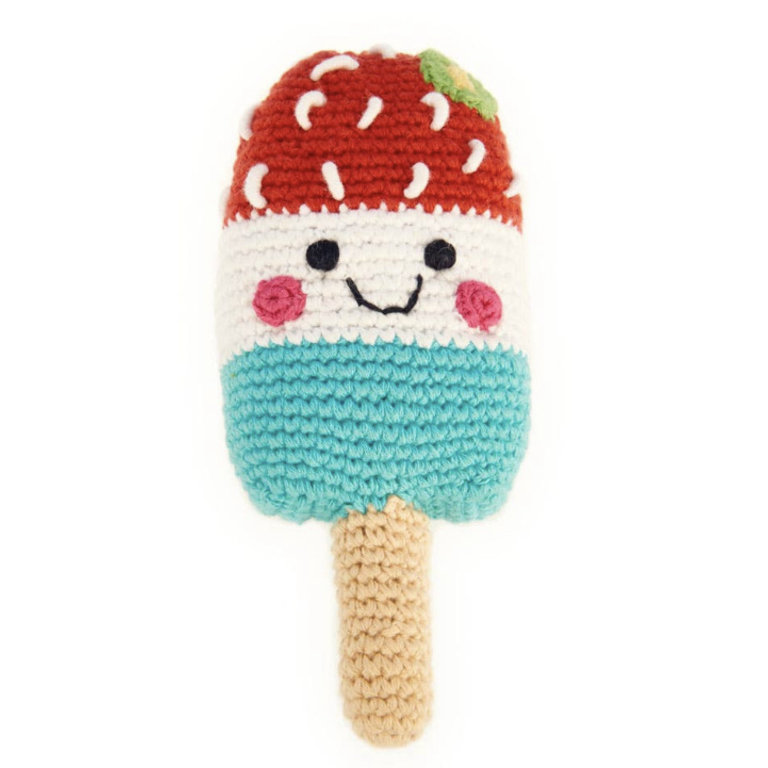 Pebble Friendly Ice Pop Crochet Rattle