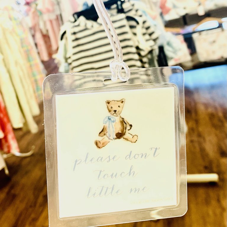 Over The Moon Gift Stroller Tag - Blue Bear