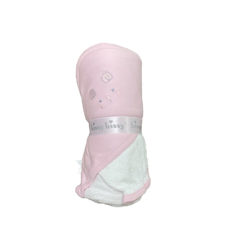 Kissy Kissy Bearhugs Pink Hooded Towel And Mitt Set