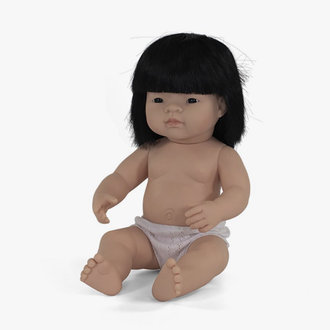 Miniland Baby Doll Asian Girl 15"