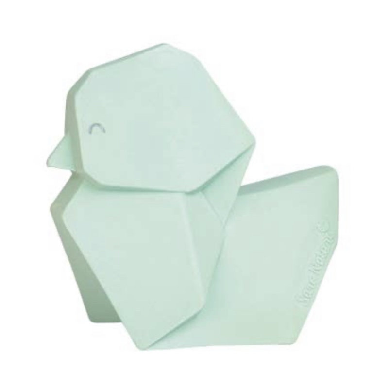 Saro Origami Duck Rubber Toy - Mint