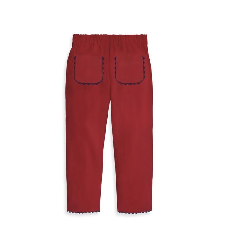 Bella Bliss Ric Rac Lulu Pant Red Cord