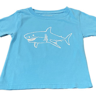 Mustard & Ketchup Kids Lagoon Blue Shark Tee