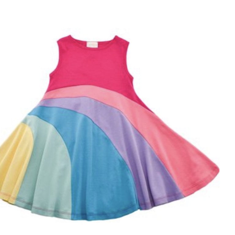 Lemon Loves Lime Twirly Rainbow Dress