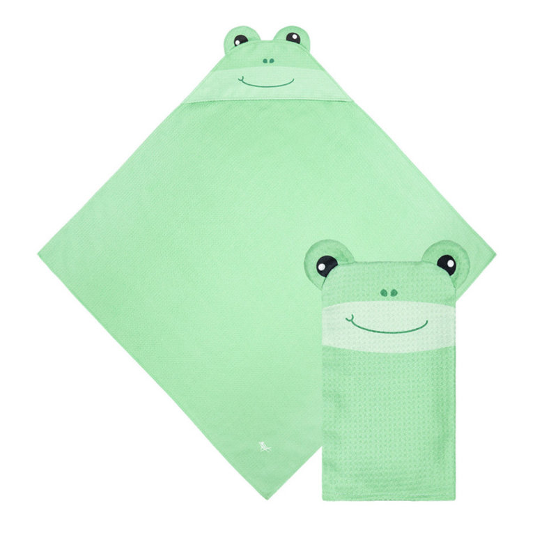 Dock & Bay Dock& Bay Baby Hooded Towel Frankie Frog