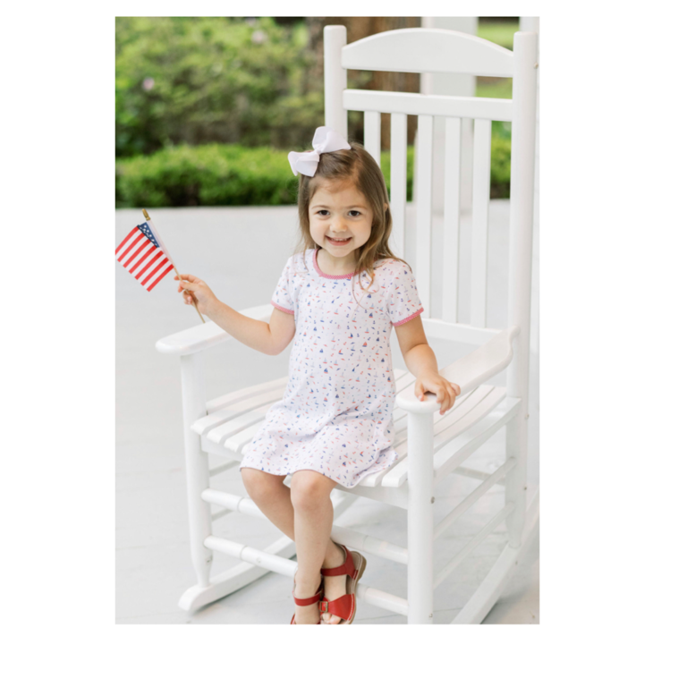 Lullaby Set Faith Dress Nautical Knit With Red Gingham