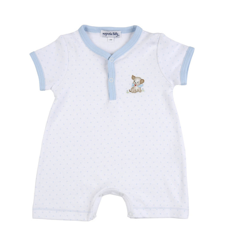 Magnolia Baby Good Boy Emb Front Snap Playsuit