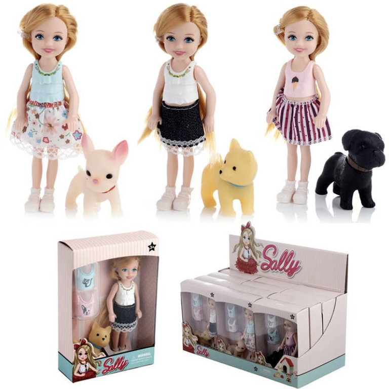 Puckator Ltd Sally Dress Up Doll With Dog And Accessories