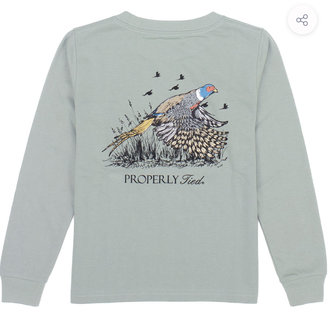 Properly Tied Pheasant LS Sage Tee
