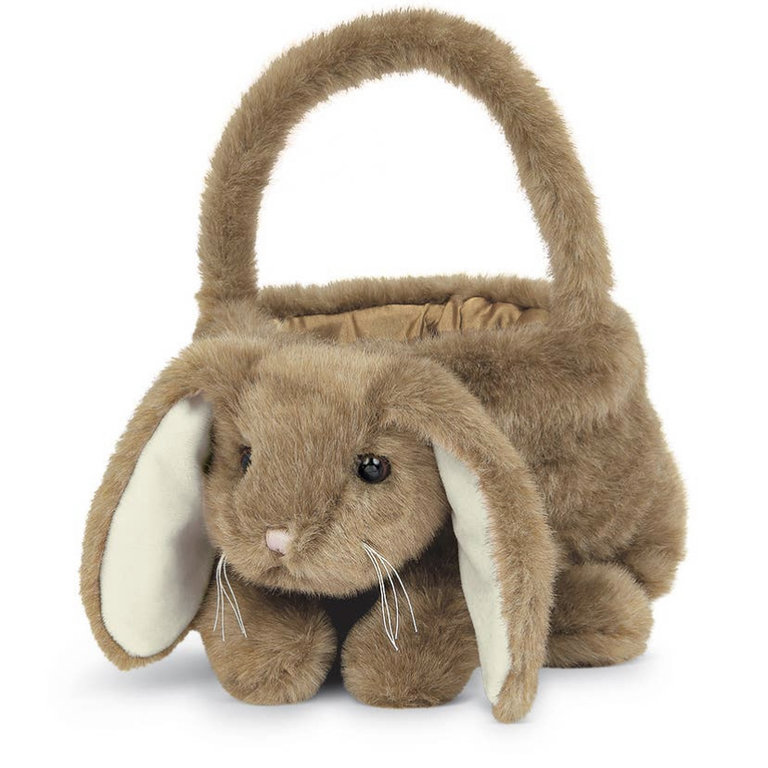 Bearington Collection Buddy Bunny Basket- Brown