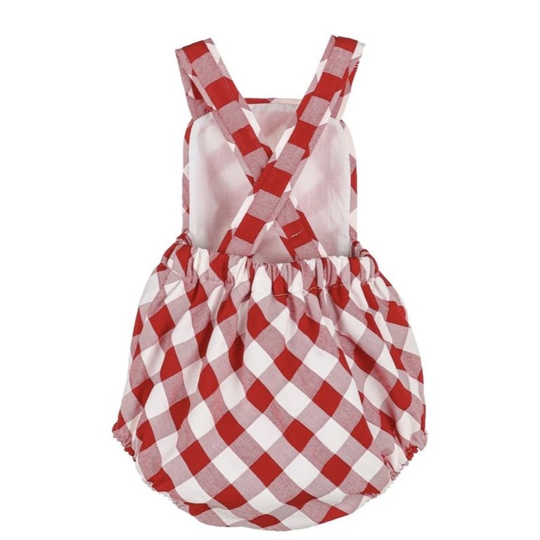 Sophie and Lucas Red Gingham Sunsuit