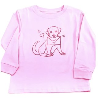 Mustard & Ketchup Kids Love Letter Puppy LS Tee