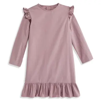 Bella Bliss Plum Poplin Barber Dress