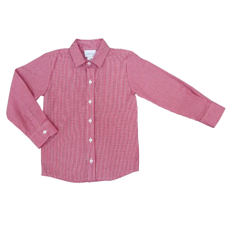 James And Lottie Ryan Dress Shirt Red Gingham