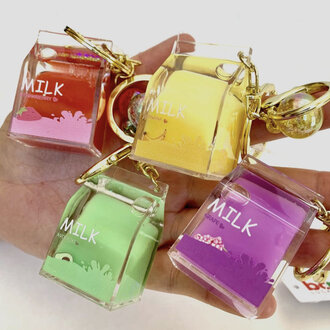 BC USA Fruit Milk Carton Key Ring