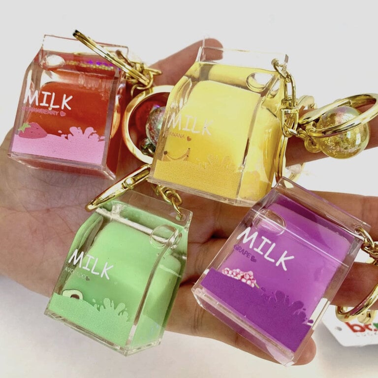 BC USA Fruit Milk Carton Key Ring